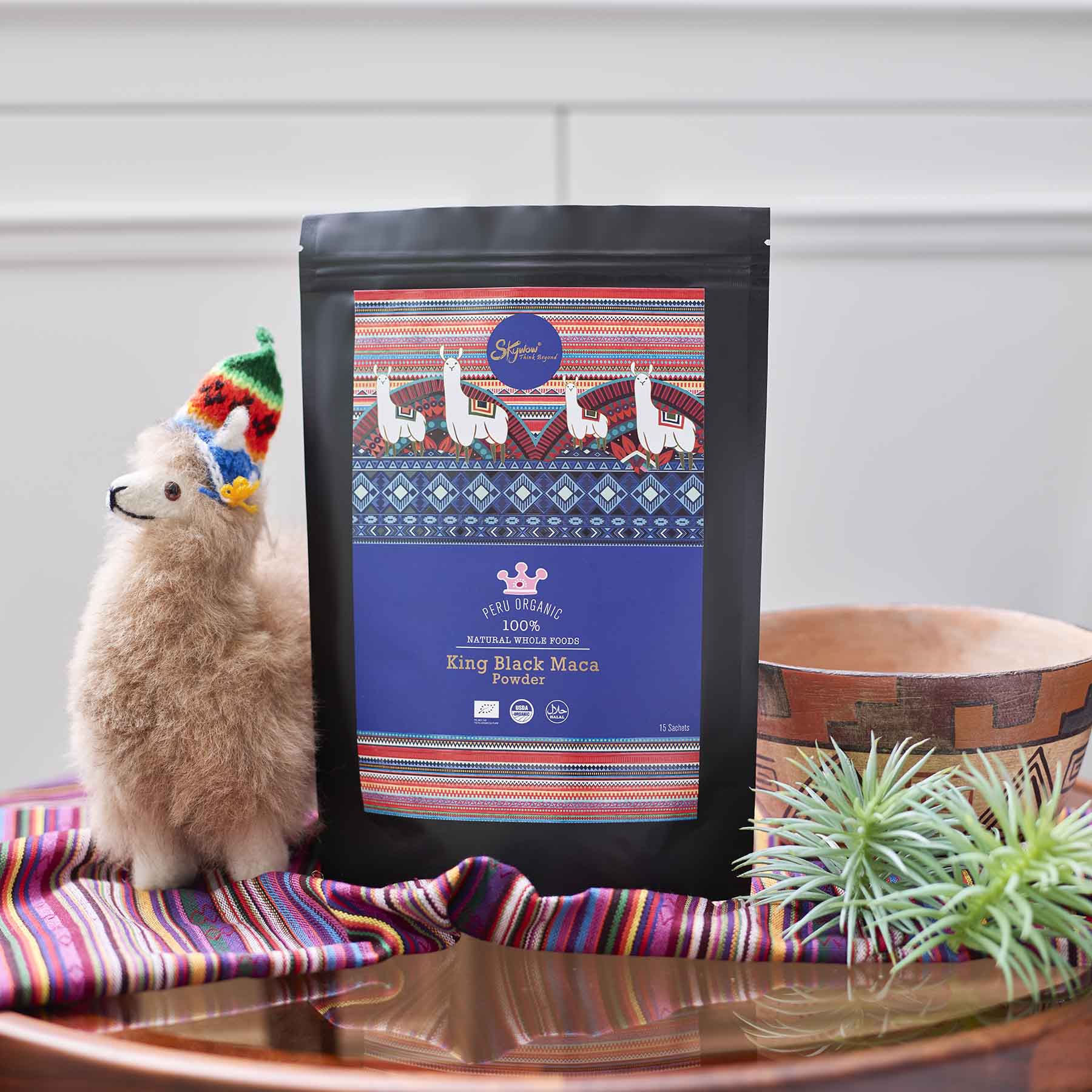 Skywow Organic King Black Maca Powders from Peru