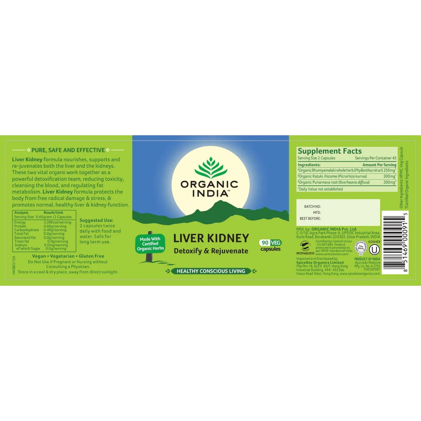 Organic India Liver Kidney