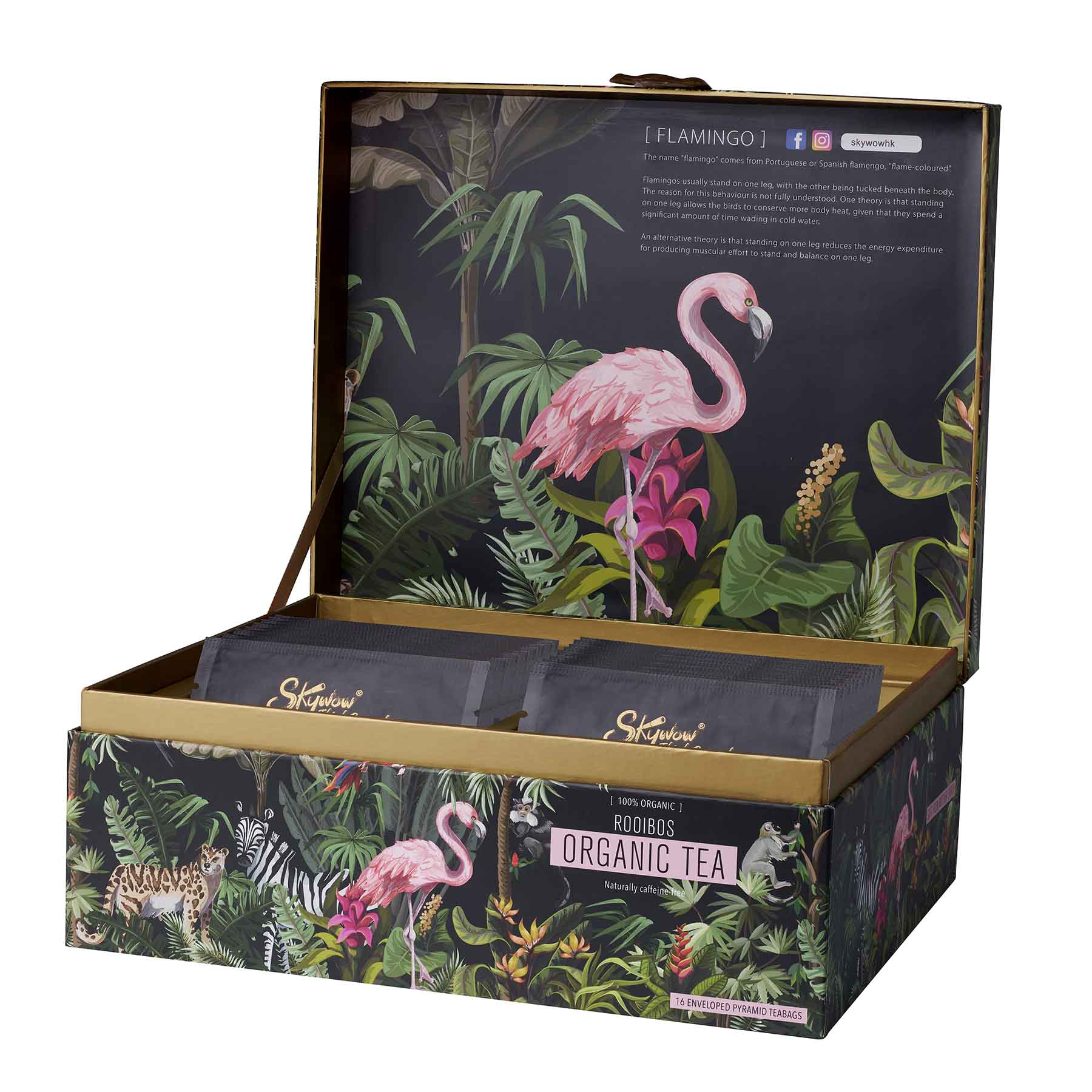 Skywow Organic Rooibos Tea gift box, Individually packed pyramid teabags